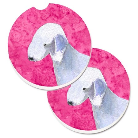 Carolines Treasures Pink Bedlington Terrier  Cup Holder Car Coaster, PK2 SS4759-PKCARC